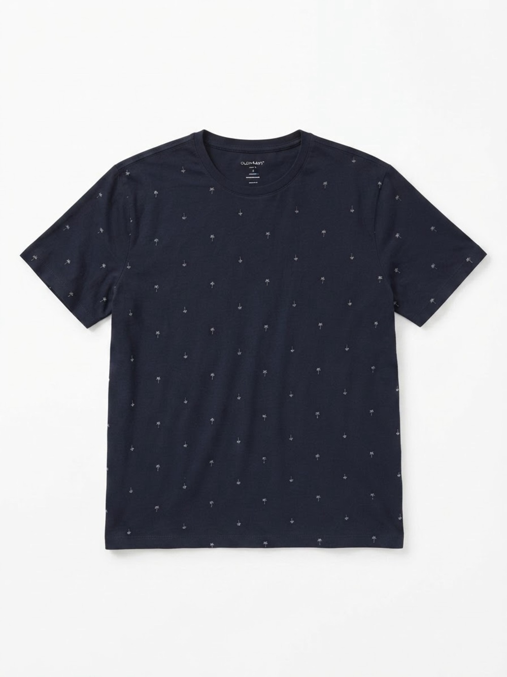 Old Navy Soft-Washed Palm Tree T-Shirt Mens XL Navy Blue Short Sleeve